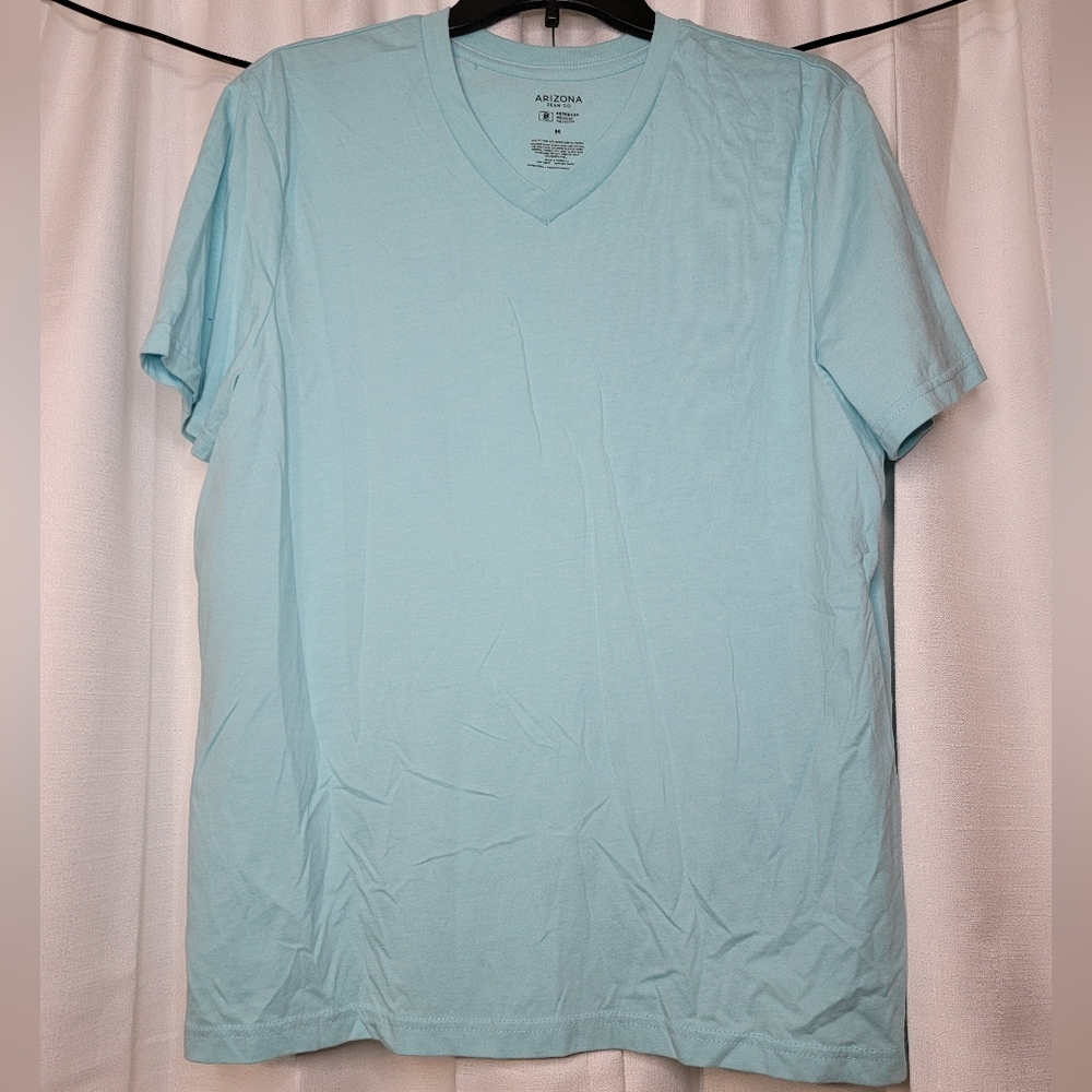 Brand new. Light blue Arizona V neck shirt